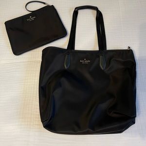Kate spade black packable tote